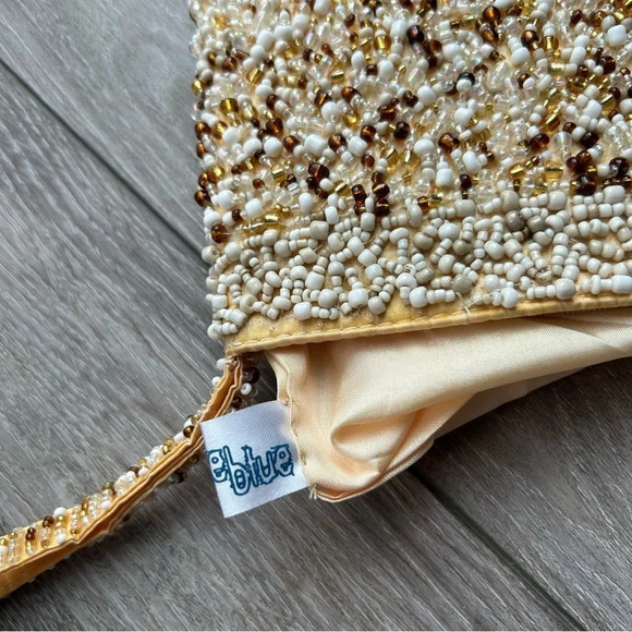 Suzie  Blue Beaded Evening Clutch - Picture 8 of 11